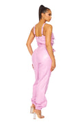 Vegan Leather Cargo Pocket Jogger Jumpsuit by The House of Stylez