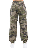 High Waist Utility Cargo Camo Joggers- RJJ8482CM by The House of Stylez