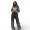 Rhinestone Ombre Cropped Hoodie Set