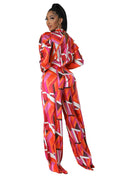 2 PC Mock Neck Top High Waisted Wide Leg Set by The House of Stylez