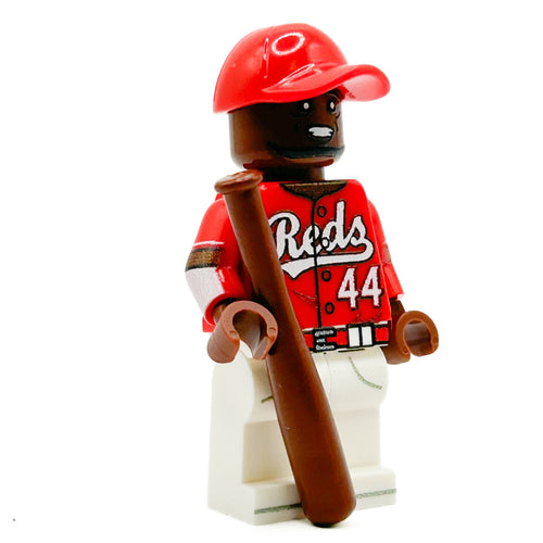 #44 Cincinnati Baseball Player Minifig made using LEGO parts - B3 Customs by B3 Customs