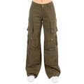 Curvy High Waist Wide Leg Pocket Cargo Pants- RJH30589P by The House of Stylez