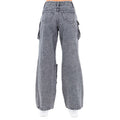 Acid Wash Denim Wide Leg Pocket Pants- RJH30564 by The House of Stylez