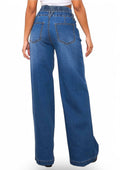 Double Waist Wide Leg Jeans by The House of Stylez