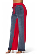 April Straight Leg Denim Jean Sweatpants by The House of Stylez