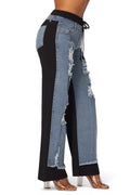 Still Got It Denim Jeans Sweatpants Mix by The House of Stylez