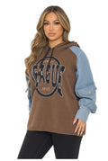 Denim Sweater Hoodie by The House of Stylez