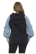 Denim Sweater Hoodie by The House of Stylez