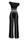 Off Shoulder Short Sleeve Top with Wide Leg Pants by The House of Stylez