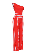 Off Shoulder Short Sleeve Top with Wide Leg Pants by The House of Stylez