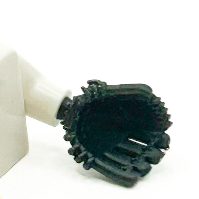 Black Baseball Glove (Left Hand) for Minifig [3D Printed] by B3 Customs