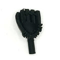 Black Baseball Glove (Left Hand) for Minifig [3D Printed] by B3 Customs