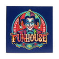 Joker's Funhouse Vintage 6x6 Sign made using LEGO parts by B3 Customs