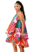 Halter Neck Sleeveless Ruffle Dress by The House of Stylez