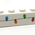 Christmas Lights Custom Printed on 1x8 Brick - B3 Customs made using LEGO part by B3 Customs