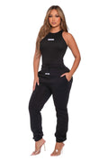 Sleeveless Ribbed Bodysuit and Jogger Pants Set by The House of Stylez