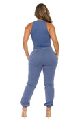 Sleeveless Ribbed Bodysuit and Jogger Pants Set by The House of Stylez