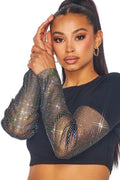 Jewel Sleeve Crop Top by The House of Stylez