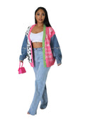 Denim Cardigan Sweater by The House of Stylez
