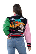 Wild and Free Cropped Varsity Jacket {Vegan Leather Sleeves} by The House of Stylez