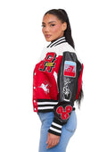 Get Lucky Varsity Jacket {Vegan Leather Sleeves} by The House of Stylez