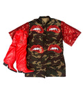 Camouflage Sequin Lips Split Sleeve Jacket by The House of Stylez