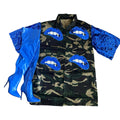 Camouflage Sequin Lips Split Sleeve Jacket by The House of Stylez