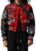Wake Up and Be Fierce Varsity Jacket {Vegan Leather Sleeves} by The House of Stylez