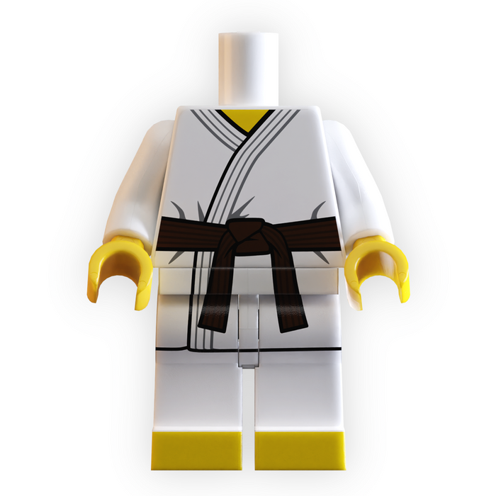 Brown Belt Karate Minifig Body by B3 Customs