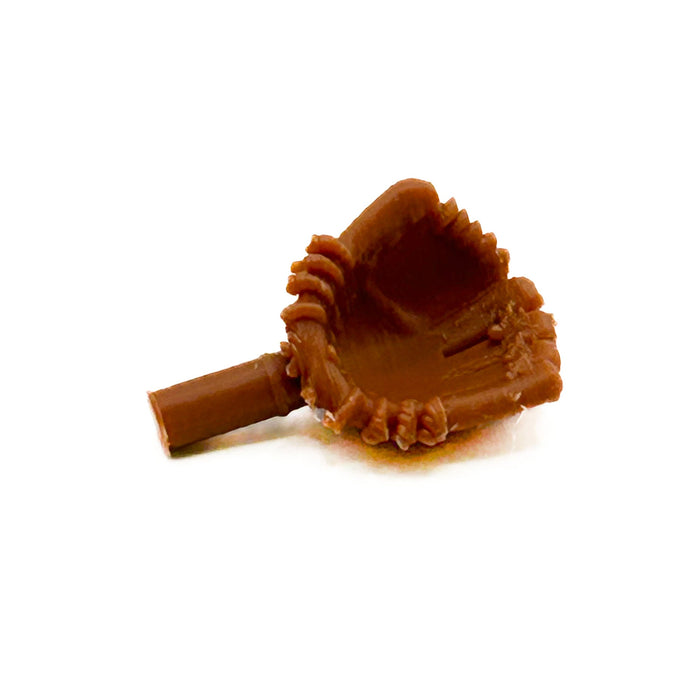 Brown Baseball Glove (Left Hand) for Minifig [3D Printed] by B3 Customs