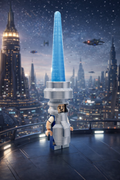 Blue Blade Minifig Costume [3D Printed] by B3 Customs