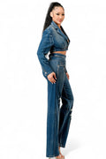 Cool Chick Denim Pant Set by The House of Stylez
