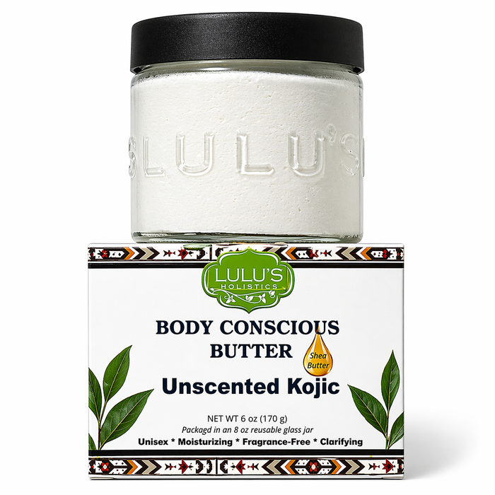 Unscented Kojic Whipped Body Butter – Smooth, Even-Looking Skin by Lulu’s Holistics