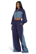 Two-Tone Denim Panel Utility Set by The House of Stylez