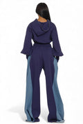 Two-Tone Denim Panel Utility Set by The House of Stylez