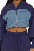 Two-Tone Denim Panel Utility Set by The House of Stylez