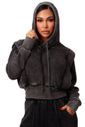 Crop Hoodie And Wide Leg SweatSuit by The House of Stylez