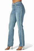 Avianna Rhinestone Denim Pants by The House of Stylez