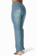 Avianna Rhinestone Denim Pants by The House of Stylez
