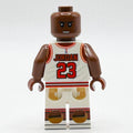 MJ #23 (White Jersey) Basketball Player Minifig made using LEGO parts - B3 Customs by B3 Customs