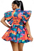 Print Wrap Dress by The House of Stylez