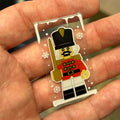 Christmas Nutcracker, Toy Soldier Winter Village 4x6 Glass Window made with LEGO part - B3 Customs by B3 Customs