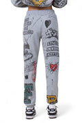 Allover Doodling Joggers by The House of Stylez