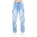 Plus Size Acid Wash Multi Pocket Jeans-RJH9894P by The House of Stylez