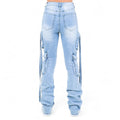 Plus Size Acid Wash Multi Pocket Jeans-RJH9894P by The House of Stylez