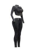 Mineral Washed Cut Out Top & Leggings Set by The House of Stylez