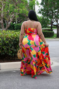 Miss Miami Plus Size Multi Color Dress by Fasheabe