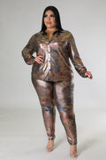Amilia Love Pant Set - Plus Size by Fasheabe