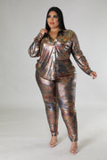 Amilia Love Pant Set - Plus Size by Fasheabe