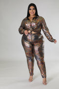 Amilia Love Pant Set - Plus Size by Fasheabe